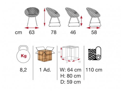 Caris Metal Chair AĞVA / AGV 03